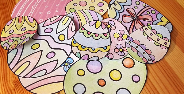 húsvéti tojáskoszorú készítése gyerekekkel